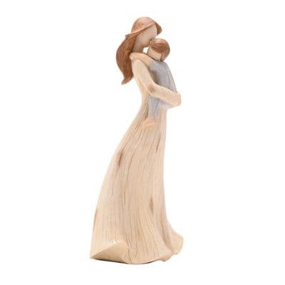 Mother & Son Figurine Mum Boy Child Ornament Gift 24cm