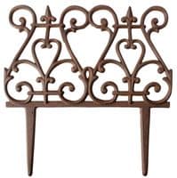 Ornate Heart Cast Iron Lawn Garden Edging Edge 27 x 26.5 cm
