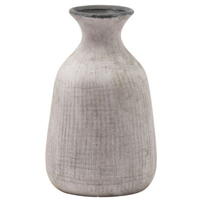 Parisienne Vase - Huge 37cm White Grey Stone Flower Pot Urn Gift