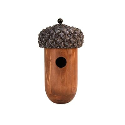 Pinewood Acorn Shaped Hanging Bird House Wren