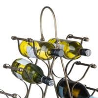 SAVE 40%!! Freestanding Wine Rack Holder - 67cm Bronze 10 Bottle Tall Iron Metal