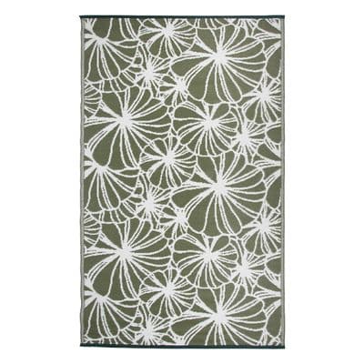 SAVE 40%!! Reversible Garden Patio Floral Rectangular Carpet 151.5x241cm