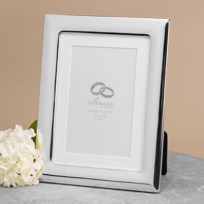 SAVE 50%!! 4 x 6 Silverplated Wide Edge Photo Frame Portrait or Landscape Gift