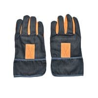SAVE 50%!! Denim and Faux Leather Short Garden Gloves