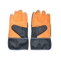 SAVE 50%!! Denim and Faux Leather Short Garden Gloves