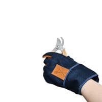 SAVE 50%!! Denim and Faux Leather Short Garden Gloves