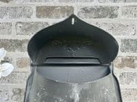 SAVE 50%!! Distressed Black Metal Post Mail Box - Shabby Chic - Lockable