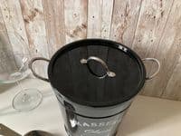 SAVE 50%!!! Metal Ice Bucket Black French Shabby Chic Bistro Café Style