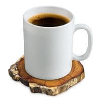 Set 4 Wooden Coaster - Real Tree Root Slice Wooden Teak Drinks Gift - 10-17cm