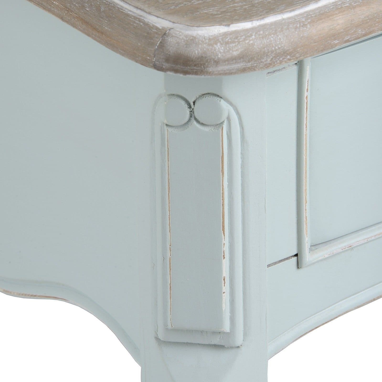 Shabby Chic Style Toulon Duck Egg Blue Three Drawer Dressing Console Table