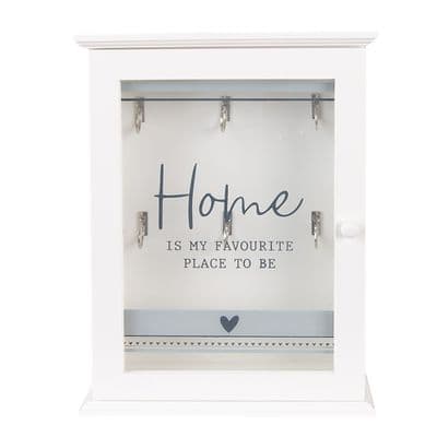 Shabby Chic White Key Box Home my Favourite Place Freestanding & Wall Mounted