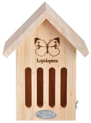 Silhouette Slotted Wooden Wood Butterfly House - 100% FSC