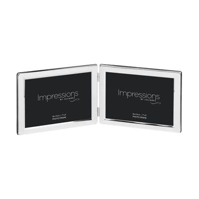 Silver Plated Hinged Double Landscape Photo Frame 7