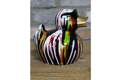 Sitting Multicolour Funky Duck w/ Sunglasses - Gift Figurine Ornament