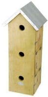 Sparrow Bird Flat Wooden Nesting Box House Garden Wildlife Wall Mounted