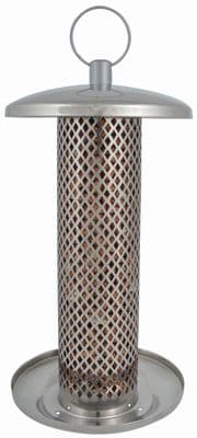 Stainless Steel Bird Nut Feeder Hanging Silo - Garden Outdoor -  27.1cm