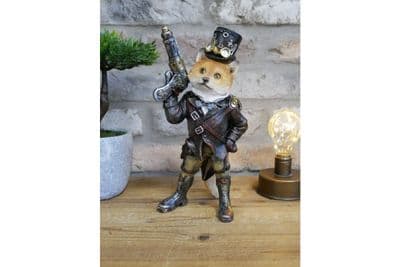 Steampunk Fox Statue Ornament Figurine Retro Style Home Decor Novelty