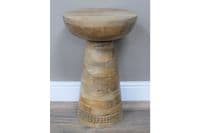 Tall 55cm Teak Wood Occasional Side Table for Coffee Drinks Plant