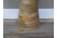 Tall 55cm Teak Wood Occasional Side Table for Coffee Drinks Plant
