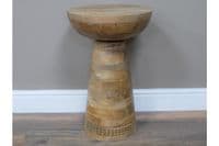 Tall 55cm Teak Wood Occasional Side Table for Coffee Drinks Plant