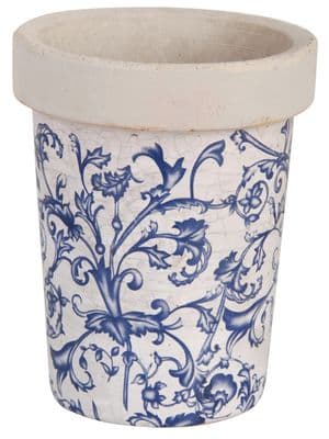 Terracotta Blue Cream Planter with or without Wall Bracket Holder