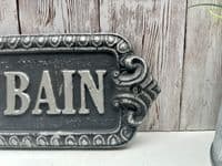 Vintage Style Bathroom Le Bain Metal Sign Wall Plaque Iron 21cm