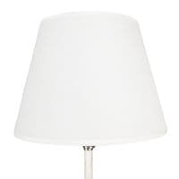 White & Chrome Table Bedside Lamp Light - Contemporary Design - E27 60w - H44cm
