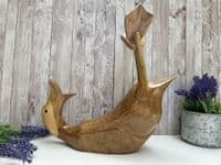Wine Champagne Bottle Holder - Bamboo Wooden - Drunken Duck Novelty Gift