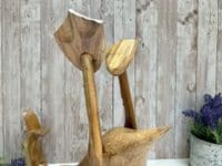 Wine Champagne Bottle Holder - Bamboo Wooden - Drunken Duck Novelty Gift