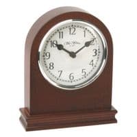 Wm.Widdop Arched Walnut Wood Mantel Clock with Arabic Dial