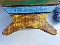 Wooden Folding Fish Chair Stool Seat - Small 31cm Multicoloured Wood Timber