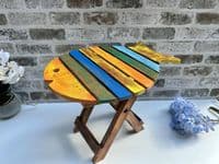 Wooden Folding Fish Chair Stool Seat - Small 31cm Multicoloured Wood Timber