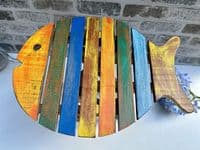 Wooden Folding Fish Chair Stool Seat - Small 31cm Multicoloured Wood Timber
