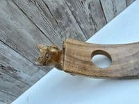 Wooden Wine Bottle Holder Balancer Hand Carved Cat Design Quirky Cat Lover Gift