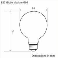 Globe Medium LED E27 Spiral