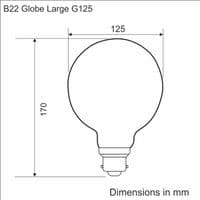 Globe Large LED  B22 Spiral