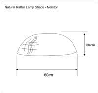 Cley - rattan ceiling pendant 45cm Diameter, Height 24cm