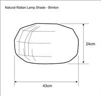 Cley - rattan ceiling pendant 45cm Diameter, Height 24cm
