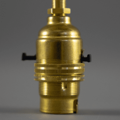 10mm B22 Vintage Bayonet Socket -  Brass with Safety Switch