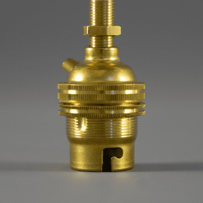 10mm B22 Vintage Bayonet Socket -  Brass (with Shade Holder)