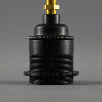 10mm E27 Socket - Gun Metal - With Shade Ring