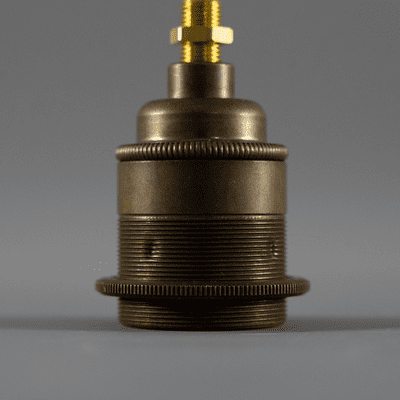 10mm E27 Socket - Old English - With Shade Ring