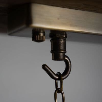 300mm Hooked Ceiling Rose Bar - Antique Brass