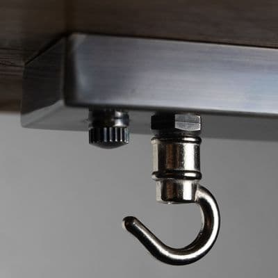 300mm Hooked Ceiling Rose Bar - Antique Nickel