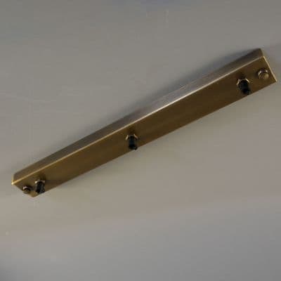 450mm Ceiling Rose Bar - Antique Brass