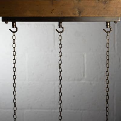 450mm Hooked Ceiling Rose Bar - Antique Brass