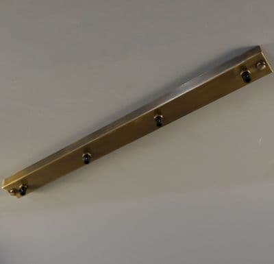 600mm Ceiling Rose Bar - Antique Brass