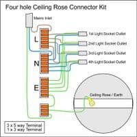 600mm Ceiling Rose Bar - Antique Nickel