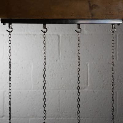 600mm Hooked Ceiling Rose Bar - Antique Nickel