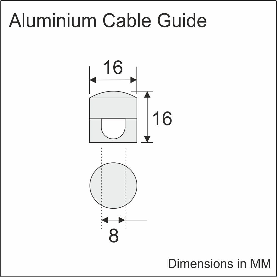 Aluminium Cable Guide Brass Plated